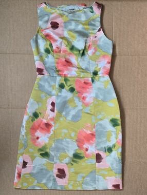 Beth Bowley gray/coral watercolor floral backless dress-2